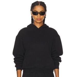 SKIMS Cotton Fleece Classic Hoodie in Onyx Black Size S